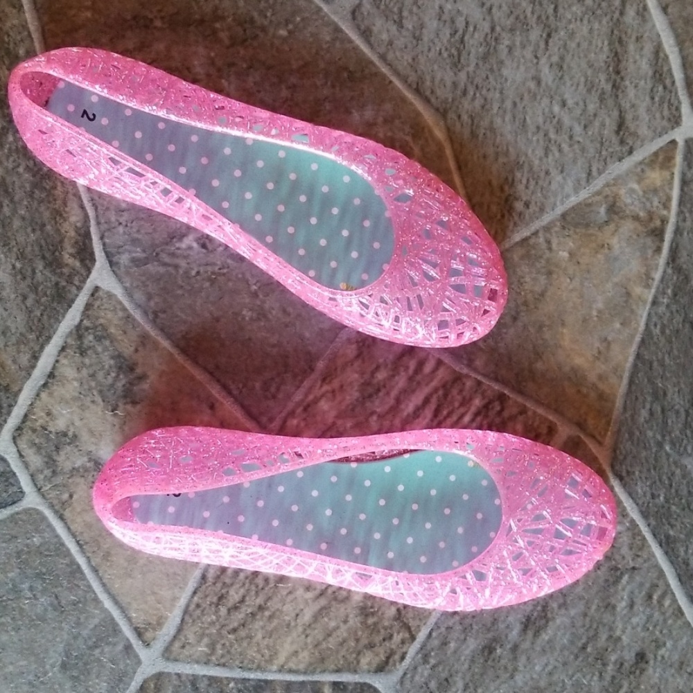 Jelly shoes, Pink sparkly